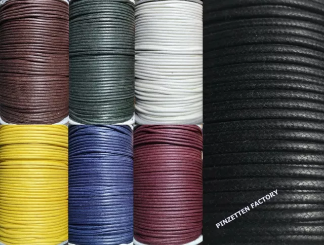 Gewachste Baumwollschnur Baumwolle Schmuckband Kordel (Farbe/Größe/Länge wählbar