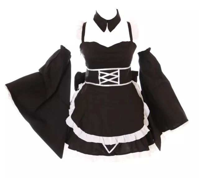 JL-674-1 Maid Zofe Schwarz  Zimmermädchen Gothic Lolita Kleid Set Cosplay Kostüm