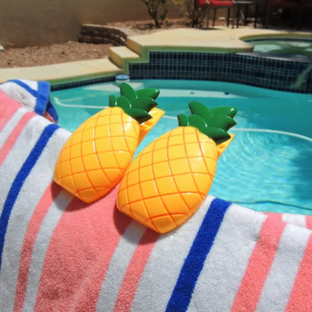 2 Pineapple Boca Clips Pool Towel Beach Chair Clothes