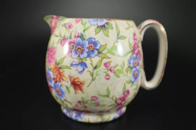 Royal Winton Grimwades MAYFAIR CREAMER Chintz Pink Blue Floral England Vintage