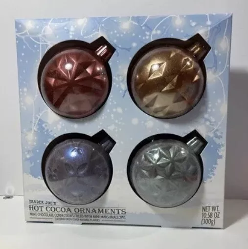 TRADER JOES HOT Cocoa Bombs Shimmering Ornaments Chocolate SOLD OUT! $8 ...