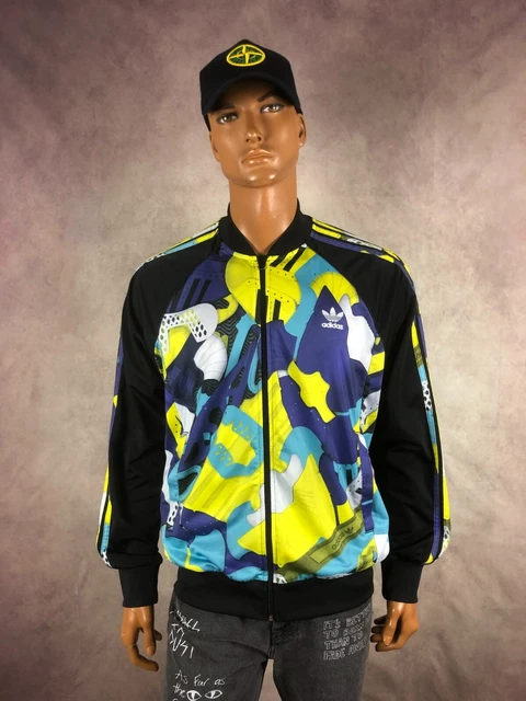トップス adidas reprint ATP TSS track jacket VTG 90s 80s Adidas ATP Embroidered Green Black Full Zip
