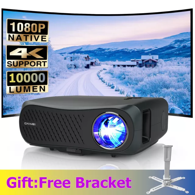 LED 10000lms 4K Projector Native 1080P Daytime Movie Home Theater Night HDMI USB