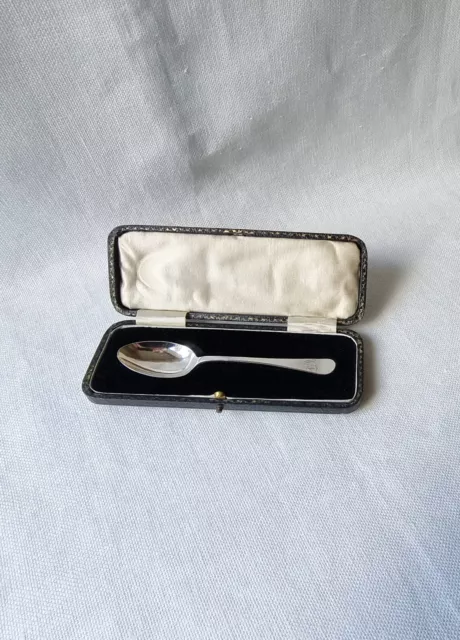 Antique Edwardian Hallmarked Sterling Silver Cased Teaspoon Sheffield 1906