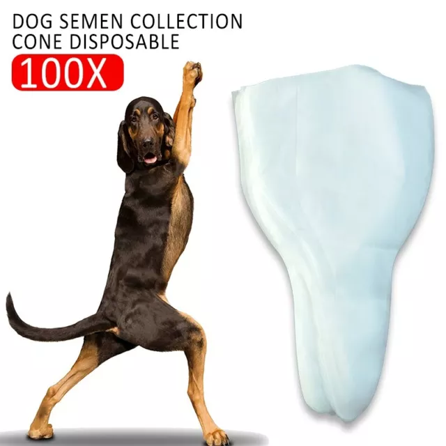 100pcs Canine Semen Collection Bag Sleeves Dog Artificial Insemination Sheaths