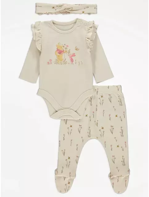 Disney Baby Girls Winnie the Pooh 3 Piece Outfit 6-9 Months BNWT