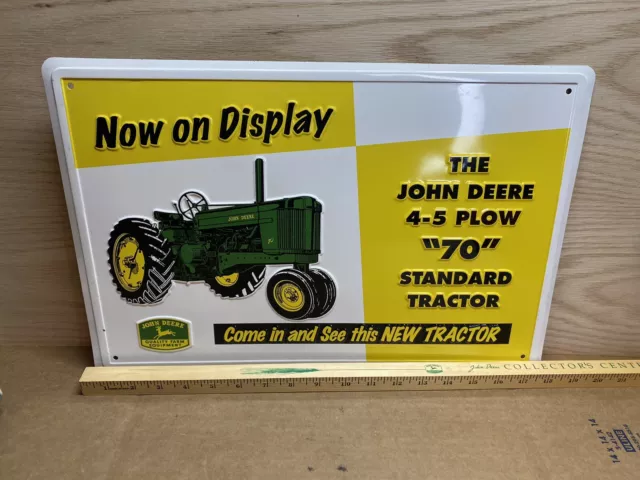 John Deere Model 70 Tractor 18 Inch Tin Sign