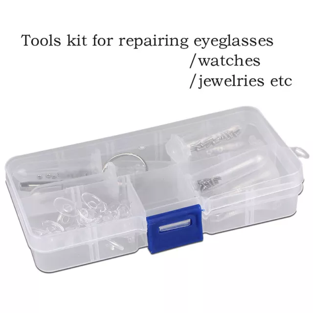 Eyeglass Glasses Screw Nut Nose Pad Washer Optical Repair Tool Assortment Kit-wy