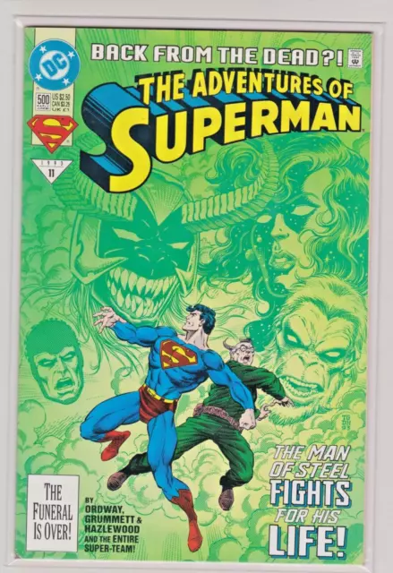 The Adventures of Superman Issue #500 from June 1993 "Back from the Dead" Issue