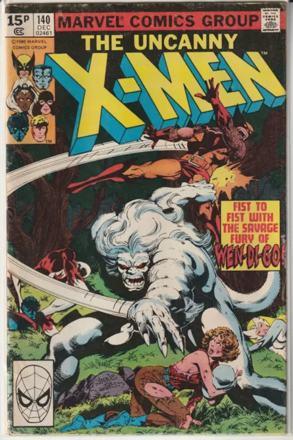 The Uncanny X-Men #140 - Marvel Comics 1980 "Wolverine vs Wendigo"