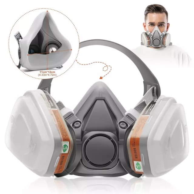 Reusable Gas Respirator Mask Anti-Dust Gas Mask for Spray Painting Sanding Dust