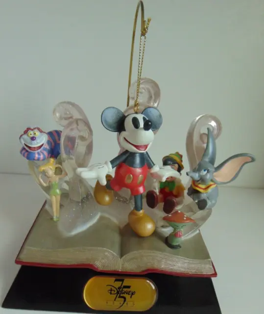 Disney 75 years of love laughter Mickey figurine Cheshire Cat Tinkerbell Dumbo