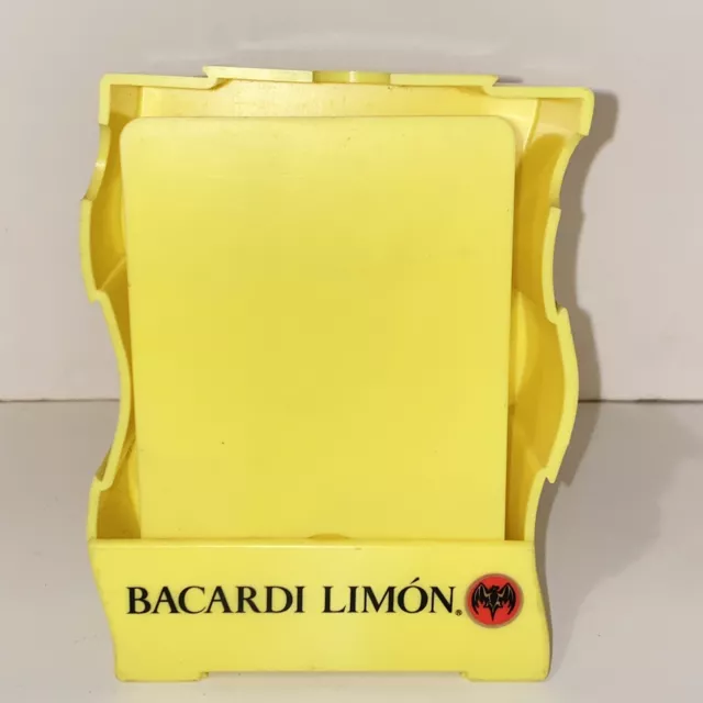 Vintage 90s Bacardi Limon Yellow Napkin Dispenser Barware Napkin Holder