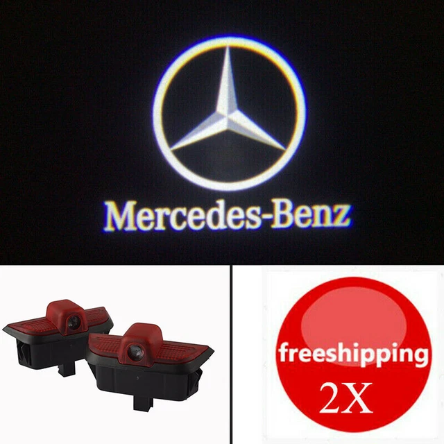 2Pcs LED Door Step Courtesy Laser Lights For Mercedes-Benz C W204 C180 C250 C350