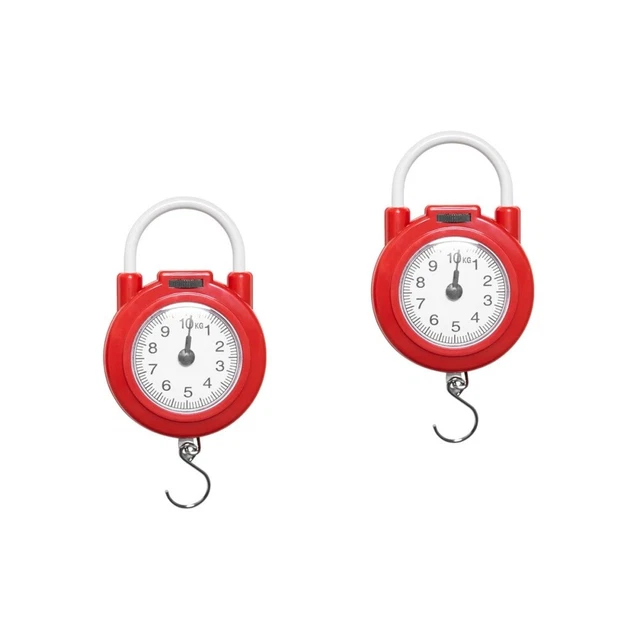 2pcs Portable Luggage Weight Scale Handheld Weight Scale Fishing Scale Spring