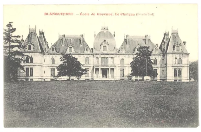 CPA 33 - BLANQUEFORT - Ecole de Guyenne - Le Château - publicité "Au Magot"