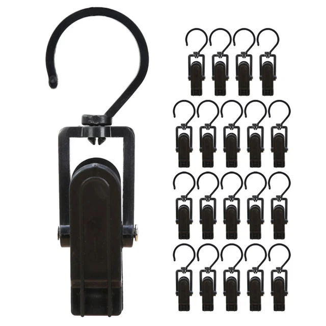 20 pz morsetto girevole in plastica clip per tende morsetti per biancheria black