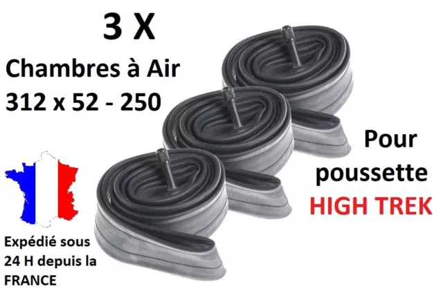 3 chambres à air 312x52-250 pour poussette high trek Bébé Confort 312 x 52 - 250