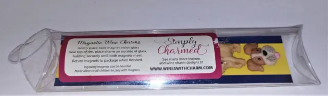 "Simply Charmed - Dijes magnéticos de vino - ""Perros"" - Dijes de copa de vino - Nuevo