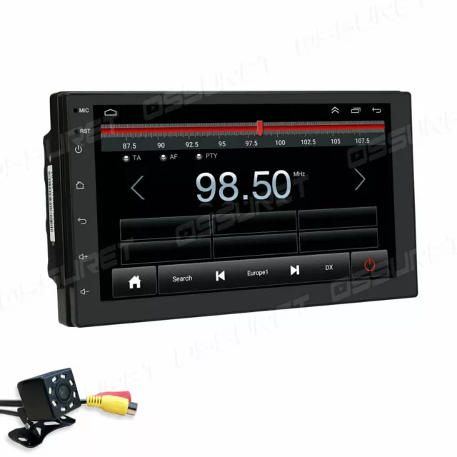 7" Double 2 DIN Android 9.1 Car Stereo GPS Sat Nav BT Radio MP5 Player Head Unit