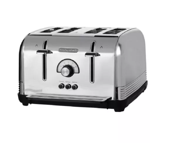 Morphy Richards Toaster VENTURE RETRO Toaster 4 Schlitz, 1800W, Edelstahl,B-WARE