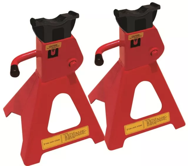 Pair Adjustable Steel 2 Tonne Car Maintenance, Service & Repair Jack Axle Stands