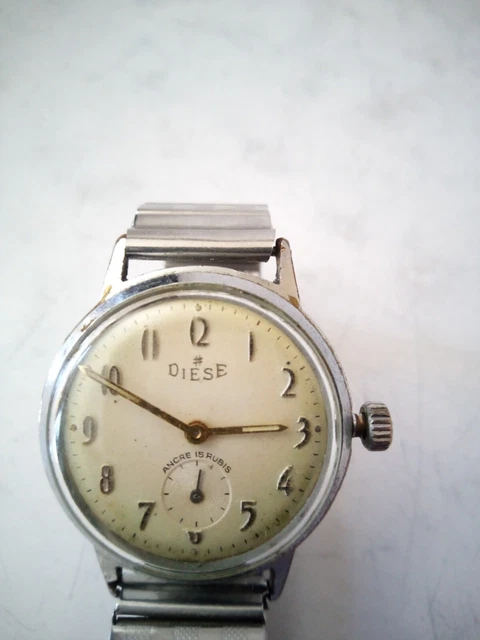 Montre Bracelet Mécanique Vintage - Ancien Modèle - Marque Inconnue - Occasion (état à Vérifier)