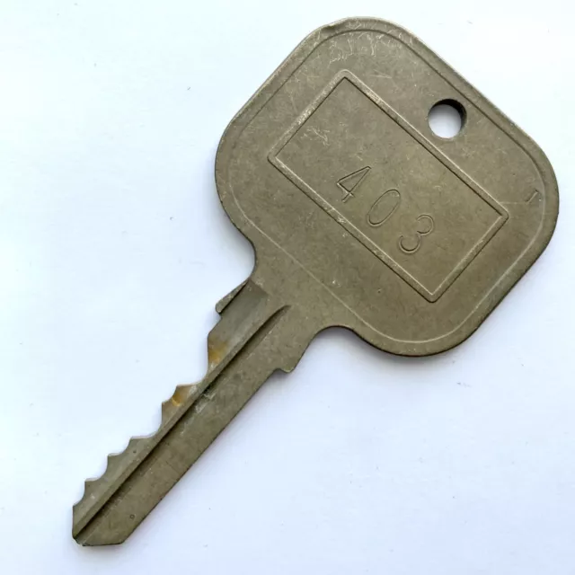 VINTAGE SOLID BRASS LARGE KEY HOTEL ROOM No 403 OAHU HAWAII c1988