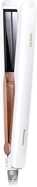 Panasonic Hair Iron Nanocare for Straight Overseas Compatible White EH-HS0E