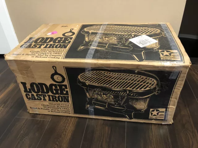 NIB RARE - Lodge Cast Iron Sportsman Grill - Wildlife Duck Series USA Made