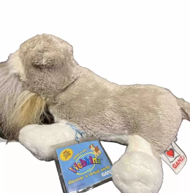 GANZ Webkinz Gray & White Schnauzer Plush Dog ~ HM159 ~ With Tags