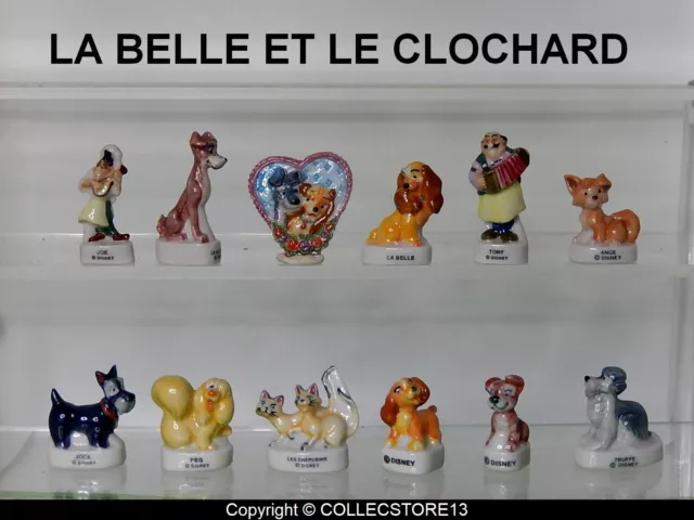 Serie Complete De Feves La Belle Et Le Clochard  -Disney