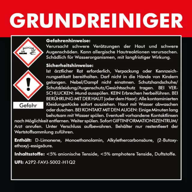 GRUNDREINIGER + BODENVERSIEGELUNG je 1 Liter im SET für Bodenreinigung PVC 2