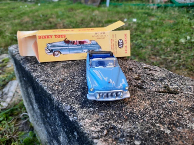 Dinky Toys France 24V Buick Roadmaster Bleu Et Blanc - Miniature 100% Origine Boîte