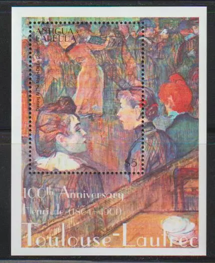 Antigua & Barbuda 2001 Stamps Henri De Toulouse Lautrec Ss Mnh - Ant835