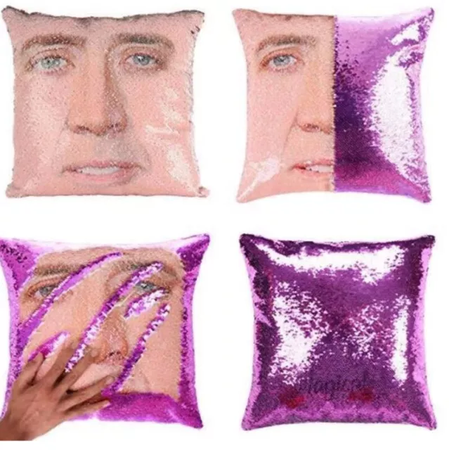 Nicholas cage sequin pillow cheap