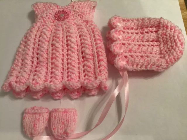 Hand knitted dolls clothes to fit 12-14 inch doll