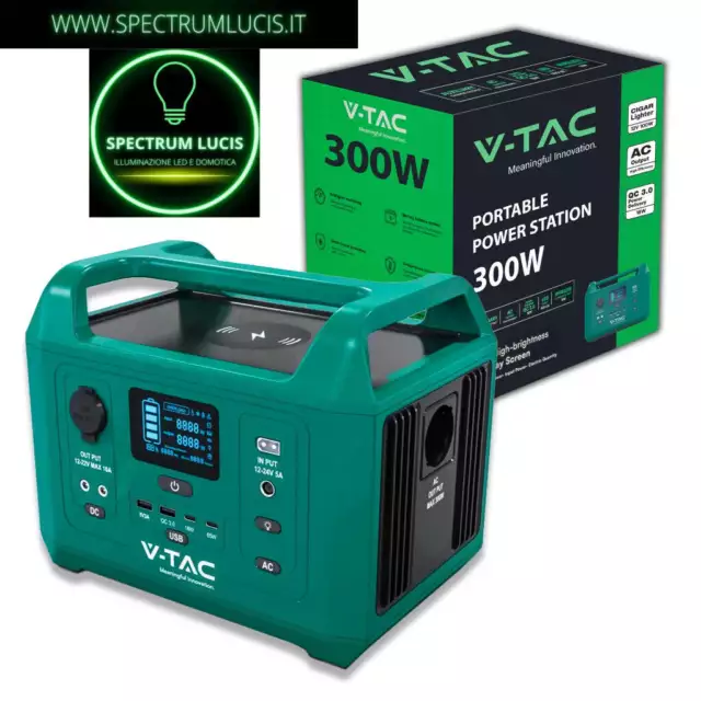 Stazione di energia Portatile con Batteria di Accumulo LiFePO4 AC:220V solare