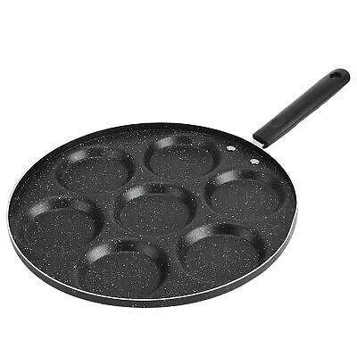 Sartén antiadherente de 7 orificios para hamburguesas de huevos fritos - utensilios de cocina para el hogar