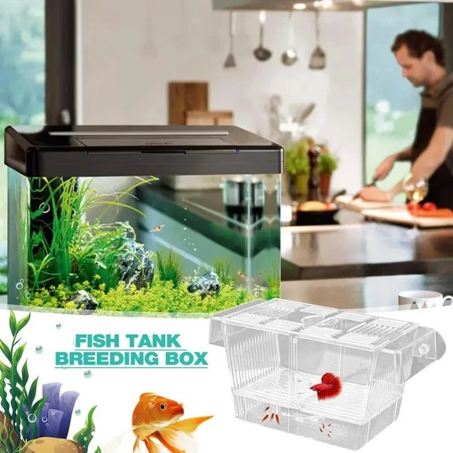 Aquarium Fish Breeding Breeder Box Baby Fish Hatchery Isolation Net Fish Tank In