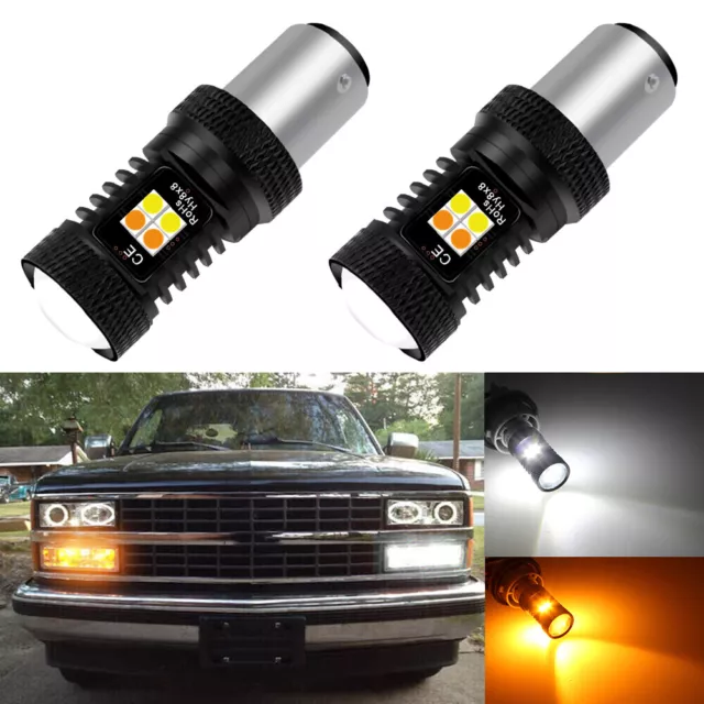 LED 15W W21W White 5000K Two Bulbs Light Front Turn Signal Replacement  Stock OE