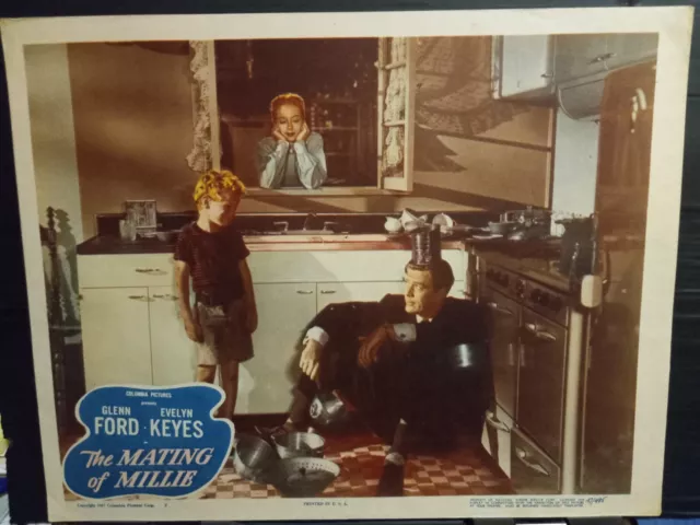 Lobby Card 1947 THE MATING OF MILLIE Glenn Ford boy kitchen mess Evelyn Keyes