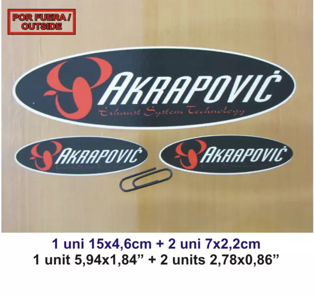 Sticker Adhesivo Pegatina Decal Vinyl Autocollant Aufkleber Adesivi Akrapovic