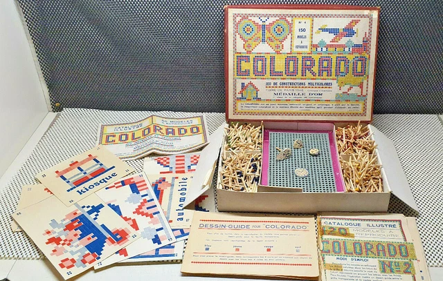 ANCIEN JEU DE CONSTRUCTION PIERRE STRUCTOR HF JOUET ENFANT