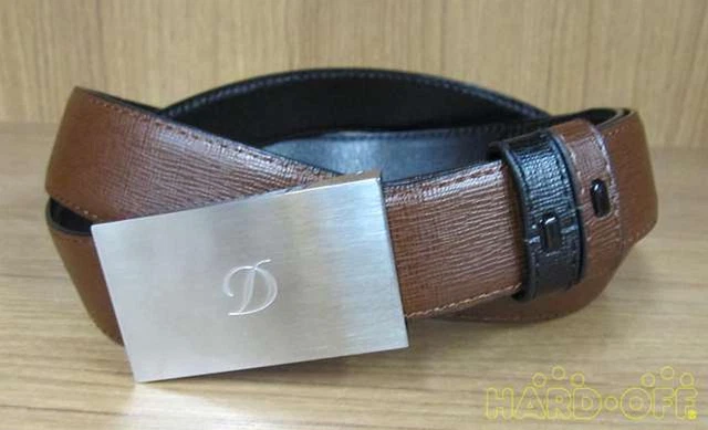 S.T.Dupont Silver Color Brown Belt