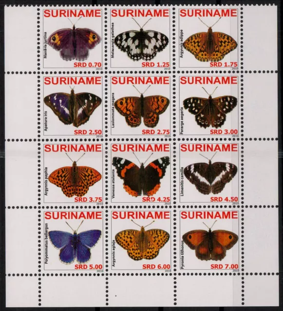 Surinam; Schmetterlinge 2010 kpl. **  (25,-)