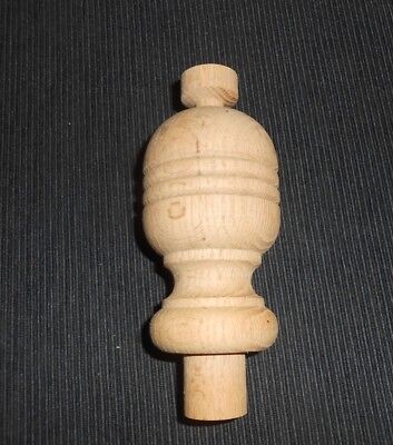 Solid Wood Wooden Architectural Rounded Finial Column Post Top