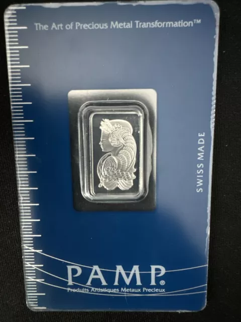 Pamp Suisse 5 Gram Platinum Bar Lady Fortuna (In Assay)