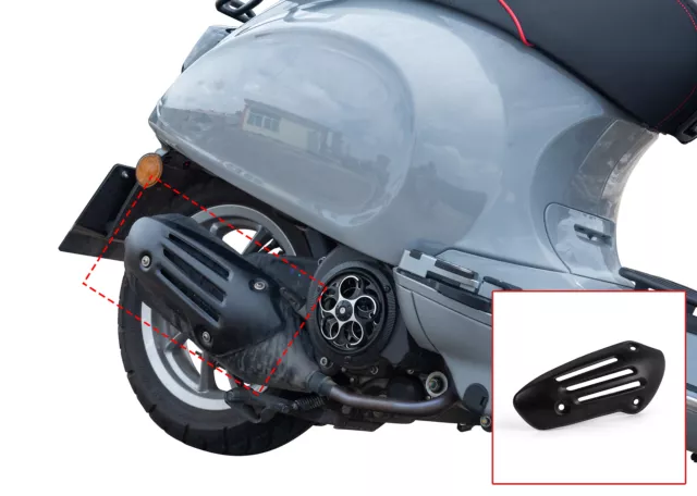 Auspuff Schalldämpfer Cover Hitzeschild für Vespa Sprint Primavera 50 125 150