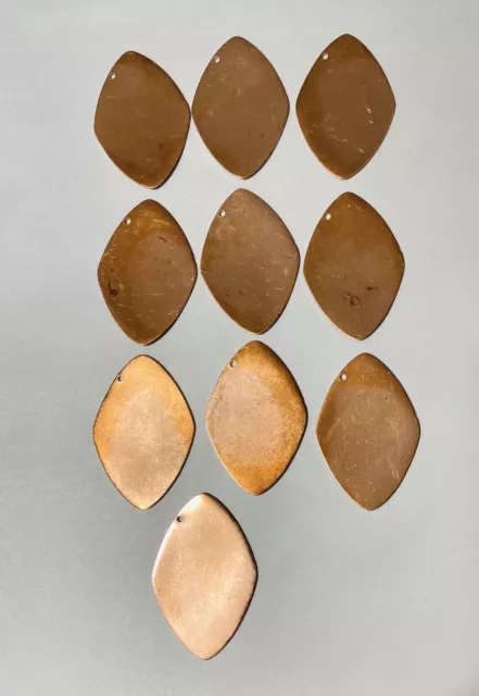 10X Copper Blanks for enameling use- LARGE FREEFORM SHAPE with hole for hanging 2